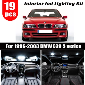 19pcs LED lemputė Vidaus apšvietimo Komplektas 1996-2000 m. 2001 m. 2002 m. 2003 m. BMW E39 5 serijos Sedanas Sedanas 520i 535i 525i 528i 530i 540i M5