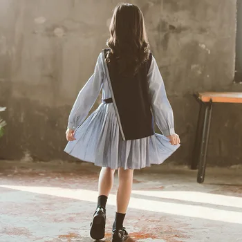 Mergaičių Suknelė Tiktų 2020 Naujų Pavasario Drabužių korėjos Vaikų Nešioti Didelių Vaikų Mados Dviejų dalių Komplektas Vaikams Drabužiai Mergaitėms