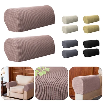 Non-slip sofos porankiai baldai apsaugos dangtelis audinio ir odos sofa-lova, 2vnt plius aksomo ruožas sofos porankiai dangtis