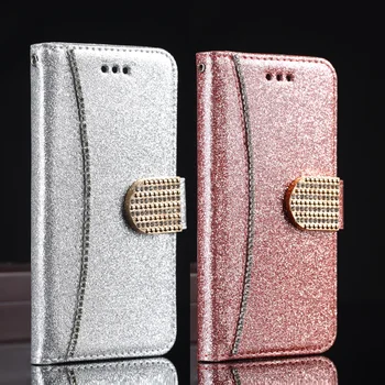 Prabanga Moterų Diamond Bling Odos 360 Case For Samsung Galaxy S20 Ultra 5G S10 Plius S10e S8 S9 A8 A5 A3 Apversti Krepšys, Piniginė Dangtis