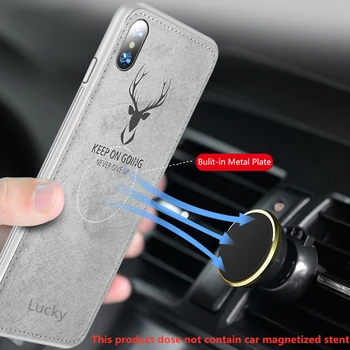 Audinio Tekstūra Elnias 3D Minkštos TPU Magnetinio Automobilių Atveju Už Garbę 10i įmontuotas Magnetas Plokštė Atveju Apie Huawei Honor 10i 20i Dangtis