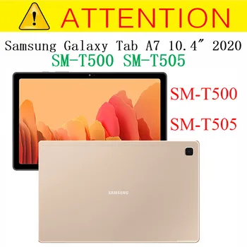 Atsparus smūgiams Ultra Plonas Odos Flip Case For Samsung Galaxy Tab A7 10.4 2020 SM-T505 T500 T507
