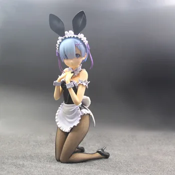 1/4 Išlaisvinti Anime Re: Gyvenimas kitame Pasaulyje Nuo Nulio RAM REM Bunny Seksualus Mergina PVC Veiksmų Skaičius, Žaislų Kolekcionuojamos Lėlės Modelio Dovana