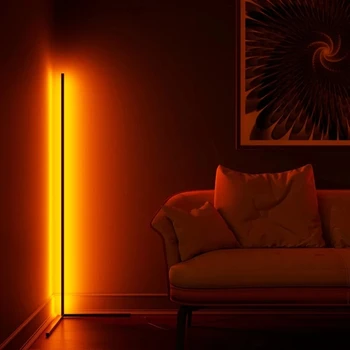 1.4 m Stovi Kampe LED Aplinkos Lempos, Grindų Lempos, Miegamojo Kambarį Juosta RGB Tamsos Nuotolinio Valdymo Atmosferą Naktį Šviesos