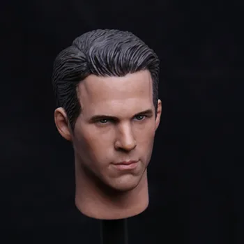 1:6 Vyrų Galvos Skulptūra Ryan Reynolds Galvos Drožyba Galvos Raižyti Galvos Modelį su Kaklo PVC Surinkimo Dovana 12