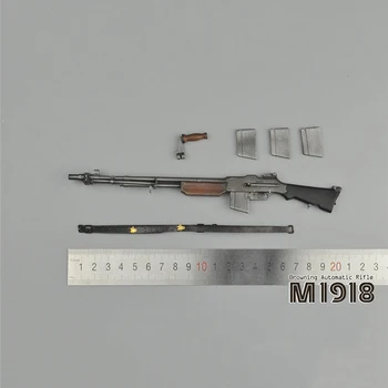 1/6 antrojo pasaulinio KARO JAV armijos M1918 browning BAR automatinis šautuvas, pistoletas ginklas modelis žaislas 21cm kolekcijos kareivis veiksmų skaičius priedų