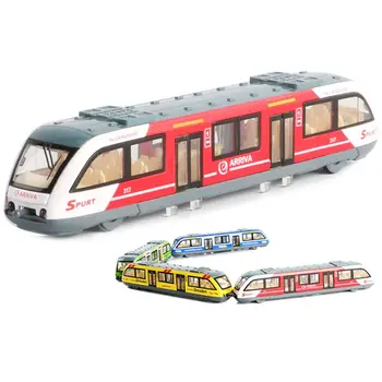 1:64 Magnetinio Traukti Atgal Lydinio Prijungtas Metro Metro Bėgių kelio Traukinio Lydinio Modelis Žaislas 77HD