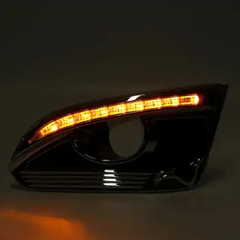 1 Pora Posūkio Signalo Relės Automobilio stiliaus 12V LED DRL Dienos Žibintus su priešrūkinis žibintas skylę CHEVROLET CAPTIVA 2011 - 2016 m.