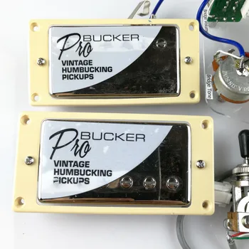 1 Set Nikelio LP Standard ProBucker N ir B Elektrinė Gitara Humbucker Paėmimas ir Pro laidynas Dėl EPI sidabro Dangtis