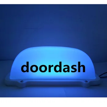 1 Vnt Automobilių Doordash Šviesos Warterproof LED Stogo Doordash Ženklas, Šviesą Su 3M Linijos Ir Magnetas Bazės