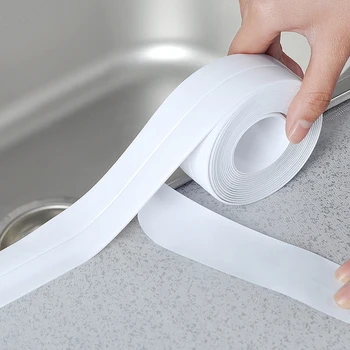 1 roll PVC vonios sienelės sandarinimo juostos pelėsių klijų atsparumas vandeniui virtuvės kriauklė kriauklės krašto lipnios reguliavimo juostos Vonios kambarys