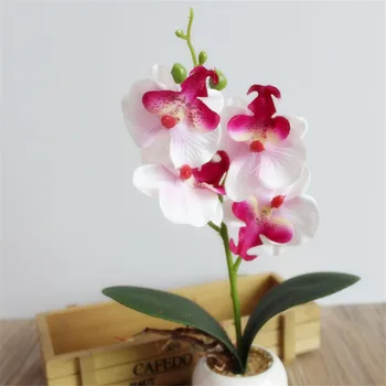 1 vnt Dirbtinių Drugelių Orchidėja Dirbtinis Miniascape/Bonsai/Vazoninių Dekoratyvinių Gėlių Namų Balkono Apdaila Netikrą augalai