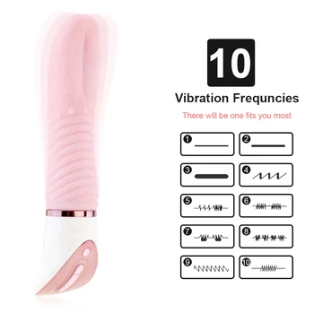 10 Greičio Liežuvio Vibratorius Moterų Masturbacija Klitorio Stimuliatorius Oralinis Seksas, G Vietoje Vibravimo Massager Suaugusiųjų Sekso Žaislai Moterims