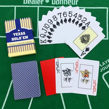 10 Set/Daug Baccarat Texas Hold ' em Plastikinės Kortos Vandeniui Pokerio dilimui Kortelės stalo Žaidimai 63 mm* 88 mm qenueson
