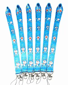 10 VNT Doraemon klavišą lanyards id ženklelį turėtojas keychain dirželiai mobiliojo telefono Nemokamas Pristatymas