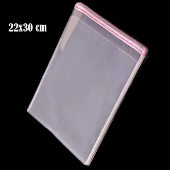 100 Vnt Crystal Clear Poly Bag 22x30cm 4cm OPP Plastikiniai Pakavimo Maišeliai, Skirti A4 formato Popieriaus