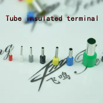 1000 VNT E2510 Tube pre-izoliacinės terminalo izoliuotieji kabelių vielą jungties fiksavimo terminalo (tipo TG-JT) AWG #14 VE2510