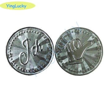 1000pcs/pak Metalo Arkadinis Žaidimas Žetonų Kovos su klastojimu monetos yra naudojamos Arkadinis Žaidimas Monetos Pentagram Karūna Žetonų
