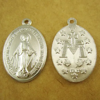 100vnt Aliuminio Religinių Stebuklingas Medalis Pakabukas