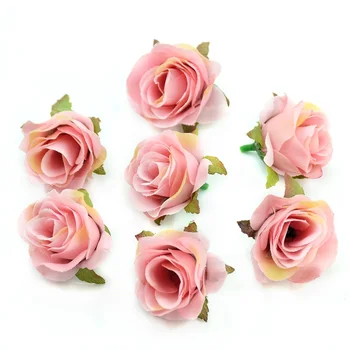 100vnt Dirbtinio Šilko Rožės Pumpuras Gėlių Galvos Dėl Namų Vestuvių Dekoravimas 