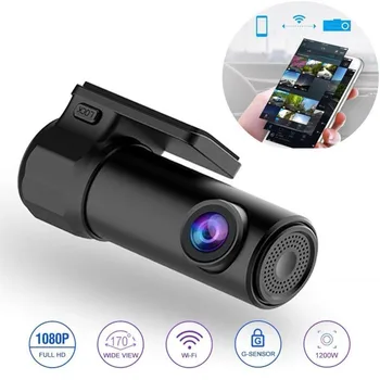 1080P Wifi Mini Automobilių DVR Brūkšnys Kamera, Naktinio Matymo Kamera Vairuotojo Vaizdo įrašymo Brūkšnys Cam Mini WIFI Kamera, Skaitmeninis Registratorius