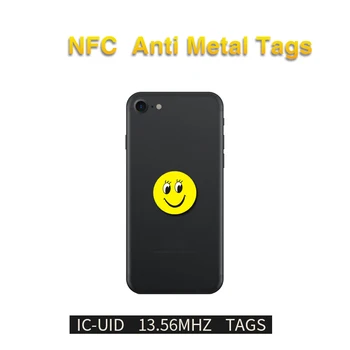 10VNT/daug NFC 13.56 Mhz S50 Rašyti IC UID Stabdžių Metalo Trukdžių Animacinių filmų Žymių Lipdukai Artumo Kortelės, Etiketės, RFID NFC Copie