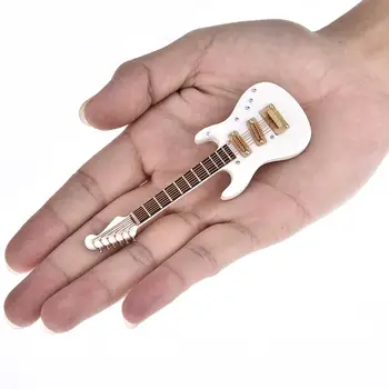 10cm Mini elektrine Gitara, Modelis Miniatiūrinė Gitara Modelis Guitarra Surinkimo Dekoratyviniai Papuošalai Modelis Dovana su Byla Stendas