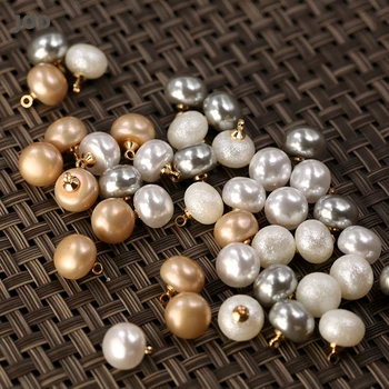 10pieces 10mm Perlų Mygtukai Drabužiai, Marškinėliai Amatų Šampano Sidabro Pilkos Plastmasės Snap Mygtuką Aukso Derliaus Dekoratyvinių Granulių