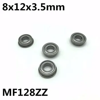 10vnt MF128ZZ 8x12x3.5 mm Flanšo guolių giliais rutulinių guolių, Aukštos kokybės, Pažangių MF128Z MF128