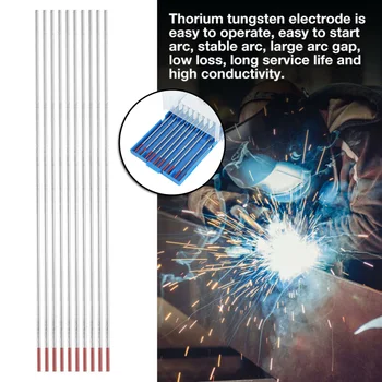 10vnt WT - 20 Torio-Tungste Elektrodas Tig Elektrodų 2% Thoriated Metalo Suvirinimo Tantalo ir Volframo Elektrodai 1.6 mm*150mm