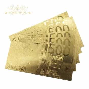 10vnt/daug Padirbtus Euro banknotus UNC Euro 500 Aukso Folija Banknotų Namų Ir Verslo Surinkimo Bankas Pastaba Nemokamas Pristatymas
