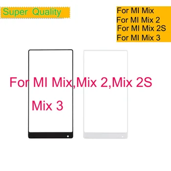 10vnt/daug Xiaomi MI Sumaišykite 2 2S 3 Mix2 Mix2s Mix3 Jutiklinio Ekrano Skydelio, Priekinės Stiklo Objektyvas Jutiklinis ekranas NE LCD skaitmeninis keitiklis