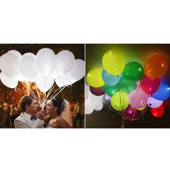 12 colių LED lemputės Balionų Šalis Vestuvių, Gimtadienio Apdailos Tiekia 20 Pak Vaikai LED Šviesos Balionas Šaliai Dekoro