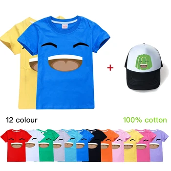 12 stilius Vasaros Kūdikių Berniukų Drabužiai Animacinių filmų Želė Atsitiktinis Marškinėliai+saulės skrybėlę Bamblys Vaikai Mados T-shirt Girls Juokingi Youtube