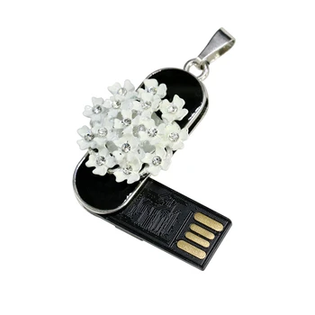 128GB 32GB Pen drive, Memory Stick Diamond Meilės Gėlė Rausva USB 