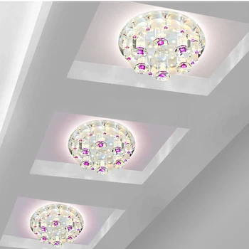 12W LED šiuolaikinio gyvenimo kambario kristalų prieškambario Lubų šviestuvai, LED Lubų lempos praėjimo Koridorius žibintai