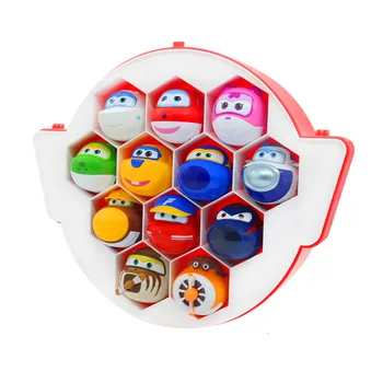 12pcs/set Super Sparnus Transformacijos Katapulta Kiaušiniai Žaislai Mini Super Sparno Plokštumų Su plastikinę Dėžutę, figūrėlių, vaikų Žaislas