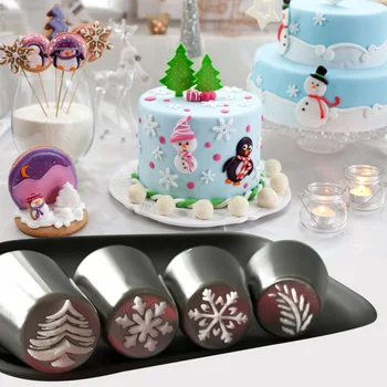 15 Vnt Kalėdų Antgaliai Rusijos Apledėjimo, Vamzdynų Patarimai Kalėdų Dizaino Pyragai, Keksiukai Slapukai - Apdailos Konditerijos Kepimo Įrankiai