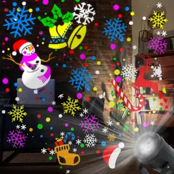 16 naujų Nuotrauką Kalėdų žiburiai uper Ryškus Modelis Sukasi Patalpų Projekcija Lempos Kalėdų Lempos papuošalai Kalėdų Žiburiai