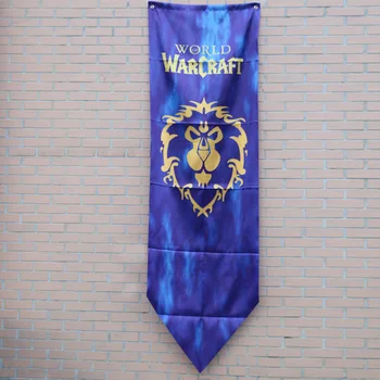190x60cm Naujausias Dizaino World Of Warcrafts Aljansas ir Orda Banner Vėliavos Dacron WOW Kabinti Filmą 