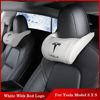 1PC Kaklo Pagalvė Pagalvėlės Kaklo Pagalvėlės Automobilių Sėdynės Pagalvėlės už Tesla Modelis 3 modelis y Modelis S ModelX
