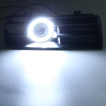 1Pair LED Rūko Žibintai Angel Eyes Lempos Automobilio Bamperio Grotelės, Grotelės Padengti Su Viela Rinkinys, Skirtas VW Golf MK4 98-04