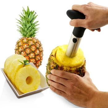1Pcs Nerūdijančio Plieno Lengva naudoti Ananasų Skustukas Priedai Ananasų Pjaustyklės Vaisių Peilis Pjovimo Corer Slicer Virtuvės Įrankiai