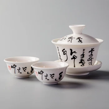 1pcs 22ML Kinijos Porceliano Kung Fu Arbatos Puodelio Rinkiniai Keramikos Arbatos Paslaugų Aukštos Kokybės Arbatos Rinkinys Arbatos Dubenėlį Puodeliai & Lėkštutes Drinkware D054