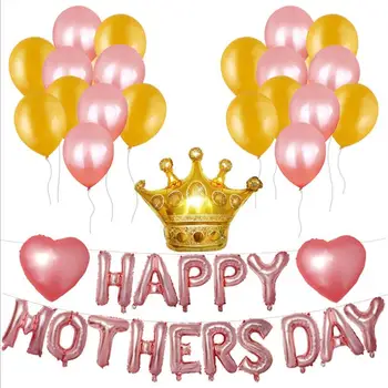 1set Laimingas motinos diena balionai kostiumas temą šalies apdaila Aliuminio Folija Balionas laimingas motinos diena šalies balionas