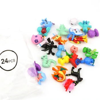 2,5 cm-3cm POKEMON duomenys 144 įvairių stilių 24pieces/maišas naujas lėlės veiksmų skaičius, žaislai carta pokemones kolekcionuojamos lėlės