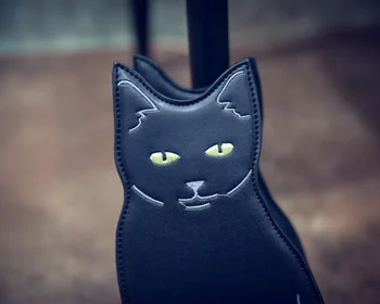 2016 mados naujovė grandinės tarp kūno rankinėje black 3d katė maiše animacinių filmų mielas pečių maišą
