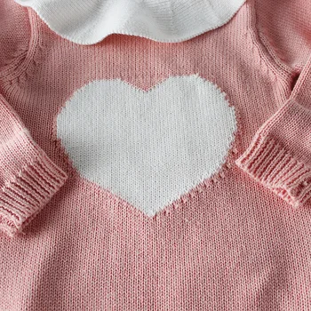 2019 Baby Kūdikių Megztiniai Romper Love Girls Bamblys Pavasarį, Rudenį Rompers Naujagimių Kūno Drabužius