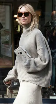 2019 Naujas Mados Dvigubai sustorėjimas prarasti golfo kašmyro megztinis moteriška ilgomis rankovėmis megztiniai megztinis vientisų puloveriai moterims topai