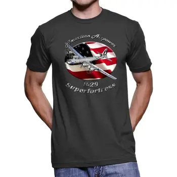 2019 Naujausias Laiškas Spausdinti B-29, Super Tvirtovė Amerikos Airpower VYRIŠKI Tamsiai T-Shirtdesign T-Shirt